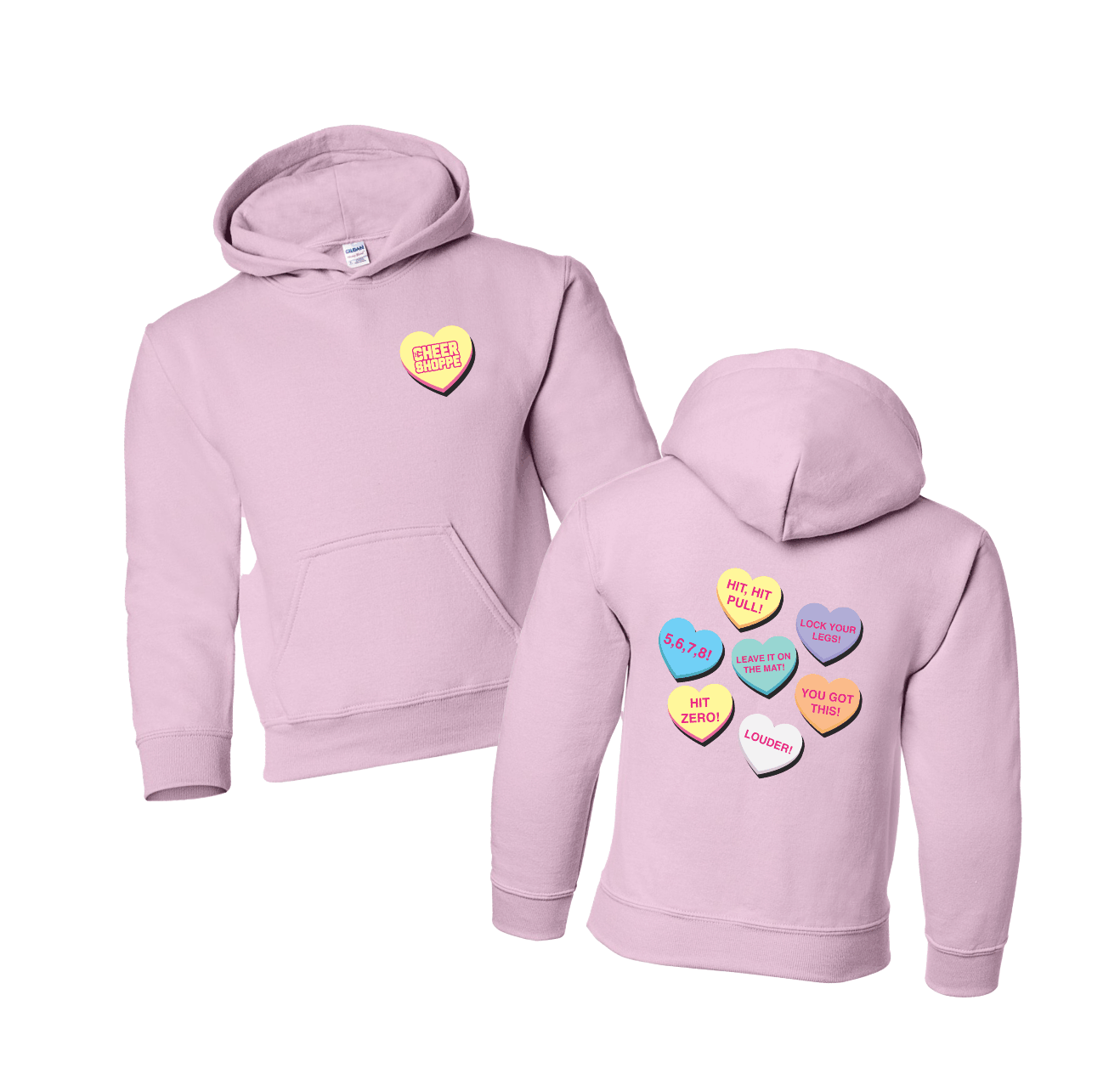 Mat Talk Candy Hearts Hooded Sweatshirt